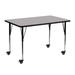 Mobile 24''W x 48''L Thermal Laminate Activity Table - Adjustable Legs