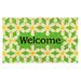 RugSmith Green Machine Tufted Daisy Coir Doormat, 18" x 30" - 18" x 30"