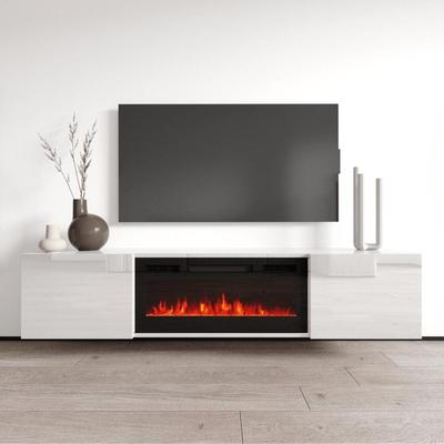 Cali EF Wall Mounted Electric Fireplace Modern 72" TV Stand