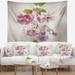 Designart 'Vintage Pink Flowers' Floral Painting Wall Tapestry