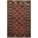 Tribal Geometric Balouch Persian Kitchen Area Rug Wool Hand-knotted - 2'8" x 3'10"