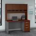 Series C 60W Desk with Hutch and Drawers by Bush Business Furniture