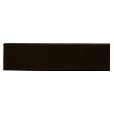 Glazed Ceramic 3x12-inch Bullnose in Black - 3x12