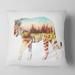 Designart 'Tiger Double Exposure Illustration' Animal Throw Pillow