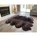 Dynasty Natural 8-Pelt Luxury Long Wool Sheepskin Shag Rug - 5'5 x 6'8"