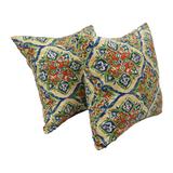 Blazing Needles 17-inch Square Polyester Outdoor Throw Pillows (Set of 2)