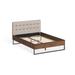 Industrial Mixed Material Platform Bed with Headboard by Baxton Studio