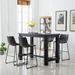 Roundhill Furniture Bronco Antique Wood Finished Bar Dining Set: Table and Four Bar Stools