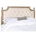 SAFAVIEH Rustic Wood Beige Tufted Linen Full Headboard