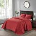 Madison Park Mansfield Reversible Oversized 3-piece Solid Texture Bedspread Quilt Set with Matching Shams