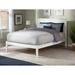 Nantucket Full Platform Bed with Open Footboard in White