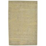 One of a Kind Hand-Tufted Modern & Contemporary 5' x 8' Floral & Botanical Wool Beige Rug - 5'1"x8'1"