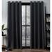 ATI Home Oxford Textured Sateen Room Darkening Blackout Grommet Top Curtain Panel Pair