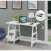 Convenience Concepts Designs2Go Trestle Desk with Charging Station and Shelves