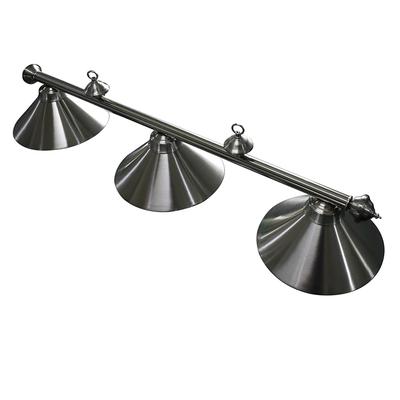 Hathaway 3 Shade Billiard Light - Soft Brushed Stainless Steel - Silver-Gray