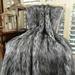 Thomas Collection Handmade Grey Siberian Husky Faux Fur Throw Blanket