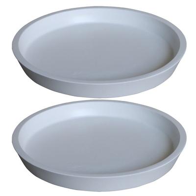DreamPatio Fiberstone Round Saucer (Pair of 2)