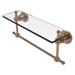 Allied Brass Astor Place 16 Inch Glass Vanity Shelf with Integrated Towel Bar