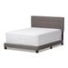 Baxton Studio Karpos Modern Upholstered Grid-tufting Panel Bed