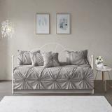 Madison Park Lorilyn Dark Gray 6-piece Day Bed Cover Set with Elastic Embroidery