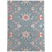 SUZANI in TILES CORAL BLUE Area Rug by Kavka Designs