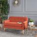 Mariah Mid-Century Fabric Loveseat by Christopher Knight Home