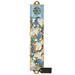 Matashi Hand Painted 6" Blue and Ivory Enamel Grape Mezuzah Embellished with Gold Accents and High Quality Crystals Home Decor