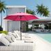 7.5 Ft Red Market/Patio Umbrella with Tilt and Crank