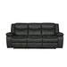Homeroots 86" Brown And Black Faux Leather Reclining Sofa