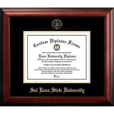 Sul Ross State University 11w x 8.5h Gold Embossed Diploma Frame