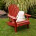 Eco-friendly Synthetic Wood Folding and Reclining Adirondack Chair