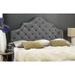 SAFAVIEH Arebelle Pewter Velvet Tufted King Headboard