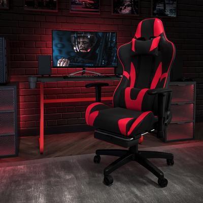 Desk Bundle - Gaming Desk, Cup Holder, Headphone Hook and Reclining Chair