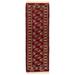 ECARPETGALLERY Hand-knotted Turkman Dark Red Wool Rug - 2'1" x 6'4" Runner