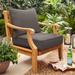 Sorra Home Sunbrella Charcoal Gray 2-piece Cushion and Pillow Indoor/Outdoor Set