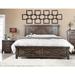 Epona Rustic Dark Walnut Wood 2-Piece Panel Bed and Nightstand Set by The Gray Barn