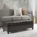 Mission Brown Tufted Faux Leather Ottoman Storage Bench by Christopher Knight Home