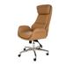 Glitzhome 48-inch Mid-century Adjustable Swivel Faux Leather Office Chair