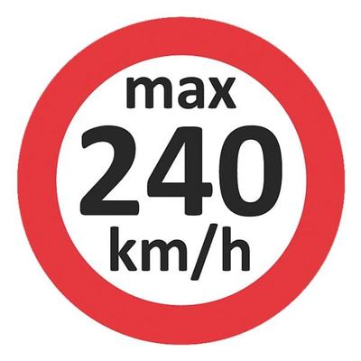 3x 100 Geschwindigkeitsaufkleber »max 240 km/h« rot, EICHNER, 6.5x6 cm
