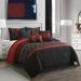 Lark Manor™ Antoria Comforter Set Polyester/Polyfill/Microfiber in Black | Queen Comforter + 6 Additional Pieces | Wayfair