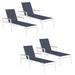 Sol 72 Outdoor™ Mckinnon 80" Long Reclining Chaise Lounge Set Metal in Gray | 32 H x 23 W x 80 D in | Wayfair FCD26F157B814ECF8ECFDBD6CA36D1A5