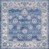 White 60 x 0.31 in Area Rug - Andover Mills™ Fenley Floral Blue Gray Area Rug Polypropylene | 60 W x 0.31 D in | Wayfair