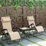 Arlmont & Co. Varian Reclining w/ Cushions & Table in Brown | 44.5 H x 39.5 W in | Outdoor Furniture | Wayfair 2CEAD43490064516A500A5A5459FFD95