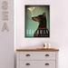 Trinx Doberman Martini by Ryan Fowler - Floater Frame Graphic Art Print on Canvas in Black/Green | 23.5 H x 18 W x 1.875 D in | Wayfair