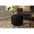 Latitude Run® 20" Wide Round Pouf Ottoman Polyester/Water Resistant in Black | 16 H x 20 W x 20 D in | Wayfair 5CBA4005947246368C92881D3590FBAD