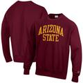 Men's Champion Maroon Arizona State Sun Devils Arch Reverse Weave Pullover Sweatshirt