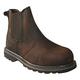 footloose.shoes Mens ARMA Brown Suede Twin Gusset Slip On Composite Toe Cap S3 Safety Dealer Boots UK Sizes 6-13 (Brown, 8 UK, numeric_8)