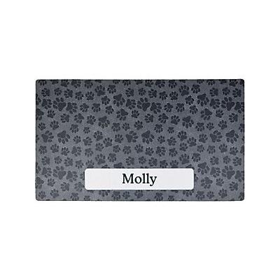 Drymate Paw Dots Personalized Dog & Cat Placemat, Large