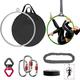 DASKING Aerial Hoop 85cm/90cm Aerial Ring Set Fully Strength Tested 500LBS Single Point Circus Aerial Equipment Yoga Hoop With Accessories And Storage Bag (85CM/25MM)