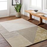 Pagedale 8' x 10' Modern Contemporary Handmade Cream/Light Beige/Medium Gray/Mustard/Peach Area Rug - Hauteloom